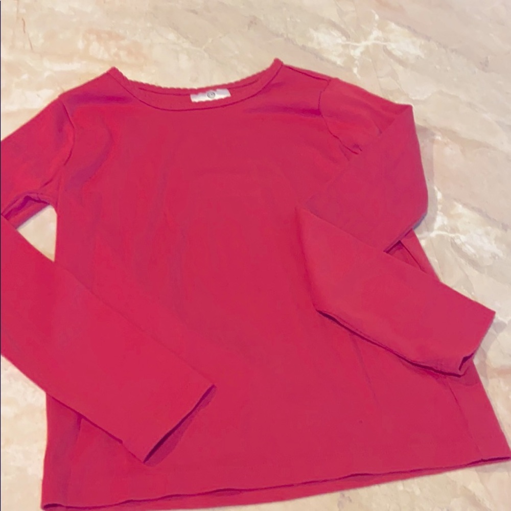 Hanna Anderson Girls Size 7/8 Pink Long Sleeve